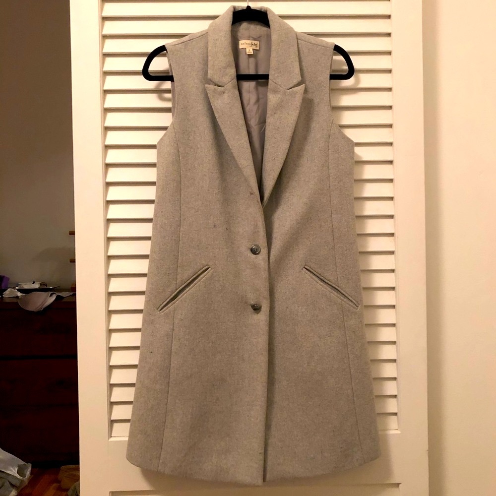 Maison Jules Women’s Heather Grey Blazer Vest